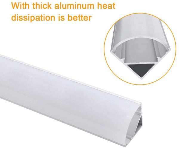 FluxTech - LED Strip Aluminum V Shape Channel with Milky White PC Cove – FluxTech  LED