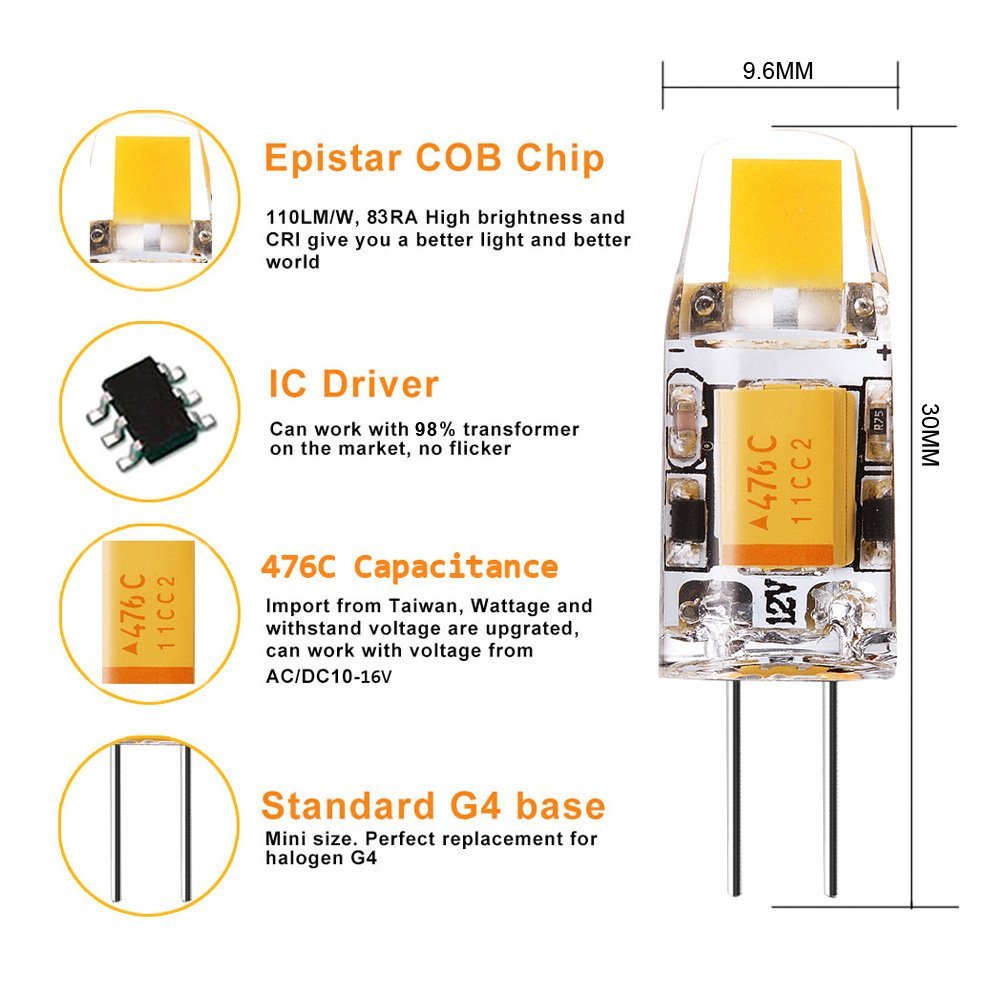 FluxTech - G4 COB LED Bulb 1.2W 120lm