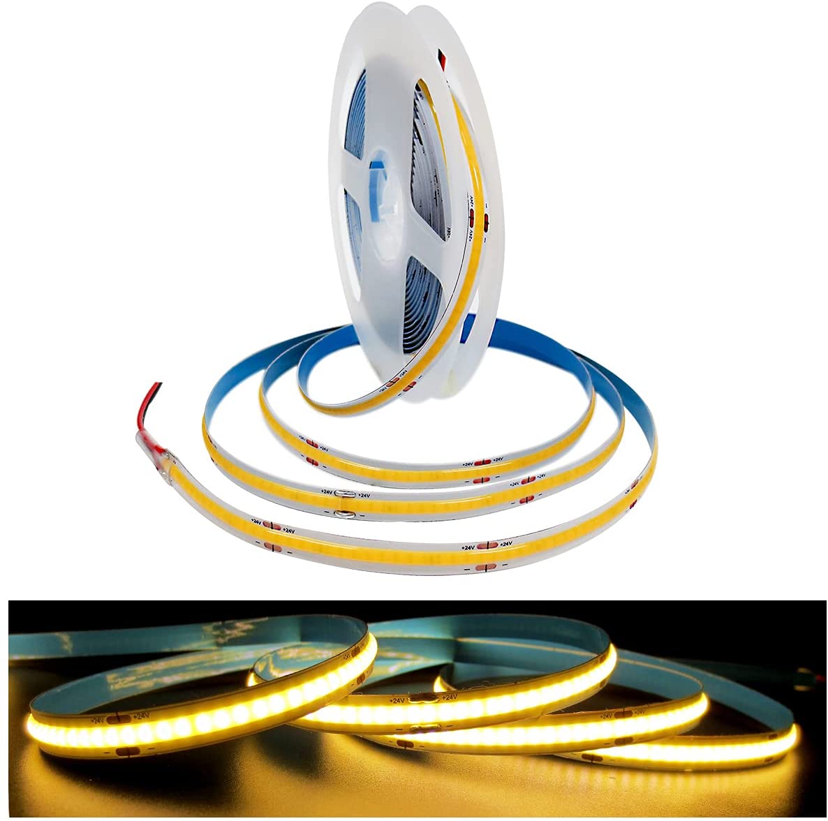 FluxTech – IP20 12VDC 5M COB LED Strip, 528 LEDs/M LED Strip Light