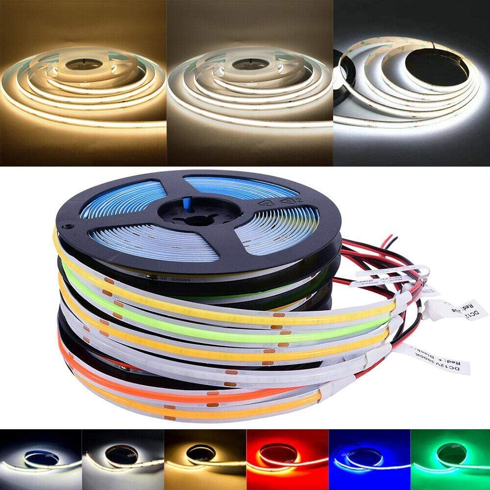 FluxTech – IP20 12VDC 5M COB RGB LED Strip, 756 LEDs/M LED Strip Light