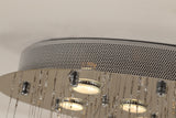 FluxTech – Wi-Fi Smart Dimmable Oval Droplet Crystal Chandelier Ceiling Light Fixture.