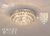 FluxTech – Wi-Fi Smart Dimmable Phantom Raindrop Crystal Chandelier Ceiling Light