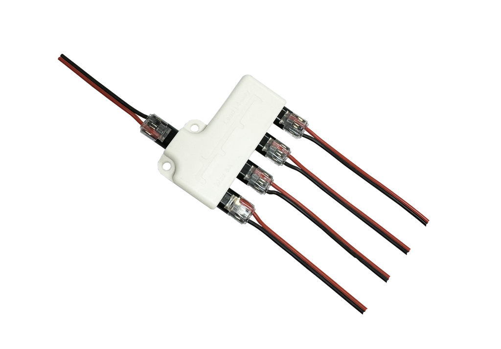 FluxTech - Low Voltage Power Distribution Hub with 2 Pin Plug Butt-Typ ...