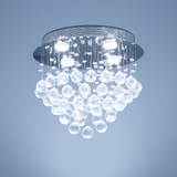 FluxTech – Wi-Fi Smart Dimmable Oval Droplet Crystal Chandelier Ceiling Light Fixture.