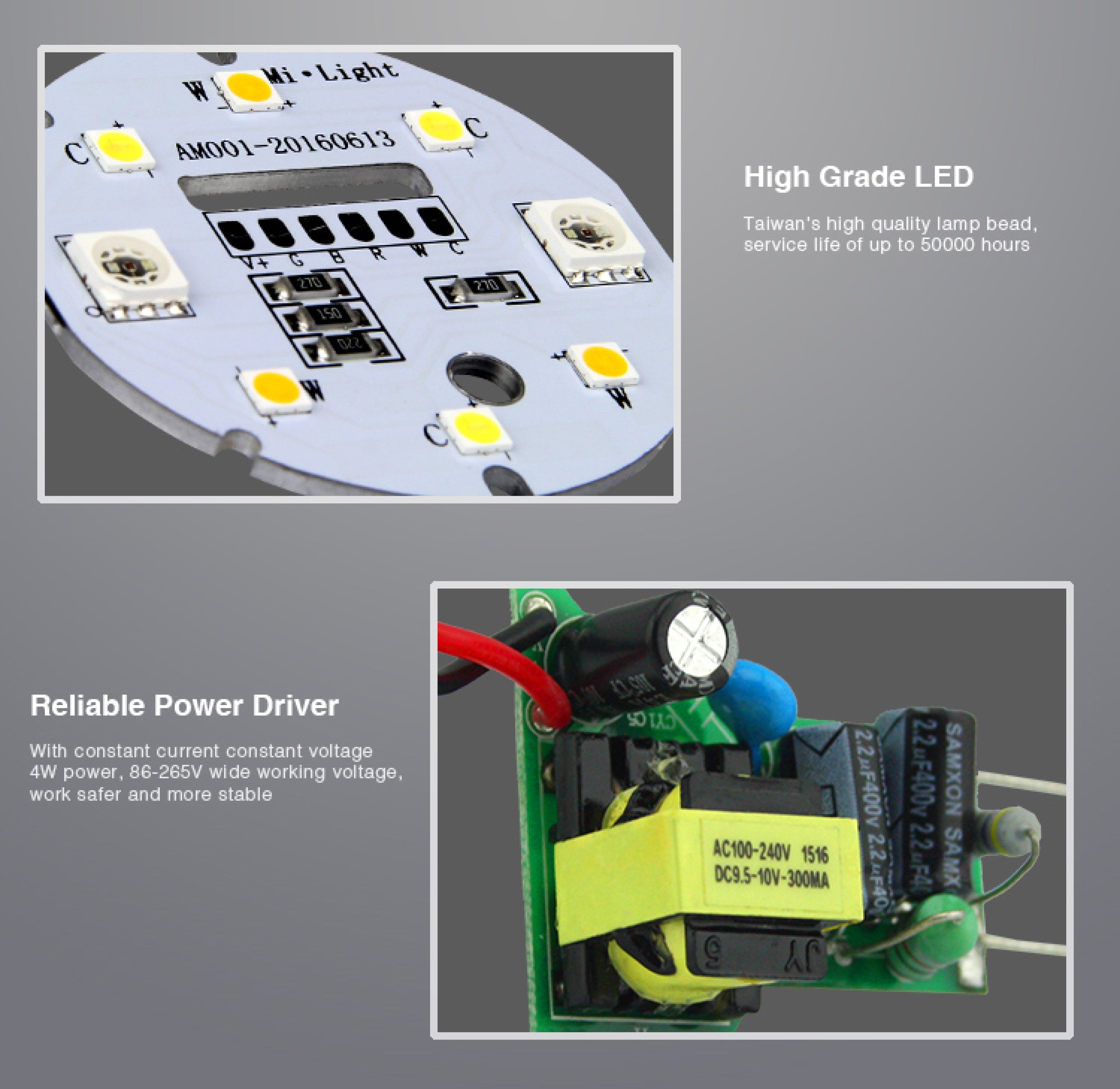 2.4GHz RF Remote-able 4W RGB+CCT LED GU10 Bulb