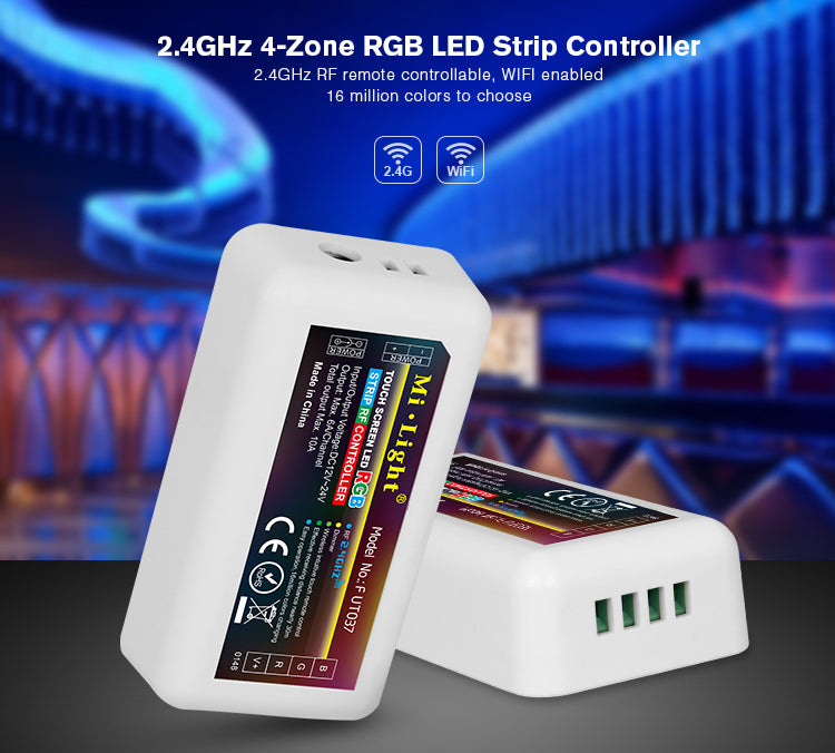 2.4GHz RF 4-Zone RGB LED Light Strip Control Unit