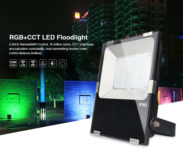 Ip Lighting Rfl5sd IP65 2.4G RF Wireless Control 50W Smart RGB+CCT LED Flood Light ...