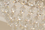FluxTech - Modern Oval Droplet Crystal Chandelier Ceiling Light Fixture