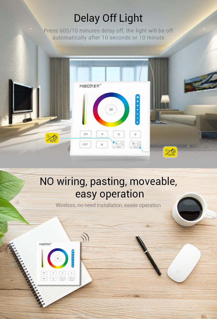 FluxTech - Battery Operated RGB+CCT Smart Panel Remote Controller ...