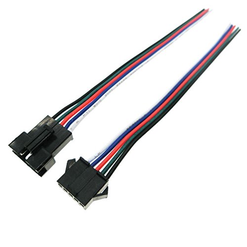 FluxTech - 5-Pin Male + Female Wire Cable Connector with Lock for Strip Light