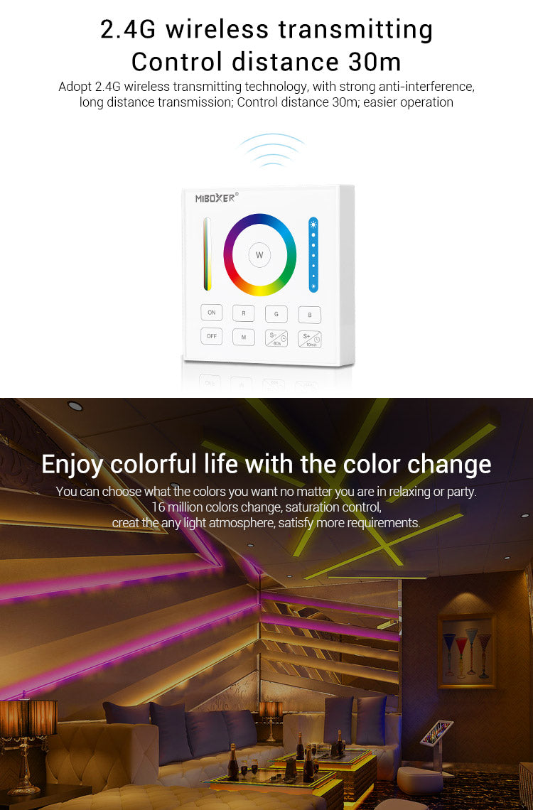 FluxTech - Battery Operated RGB+CCT Smart Panel Remote Controller ...