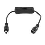 FluxTech - LED Strip Light Intermediate On/Off Switch Cable with DC Jack