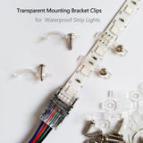 FluxTech - Transparent Strip Light Mounting Clip Kit