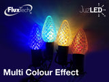 FluxTech - Remote Control - Diamond Cone C6 40 Light - Dual Colour LED String Lights by JustLED – Multi-function – Low Voltage Operated