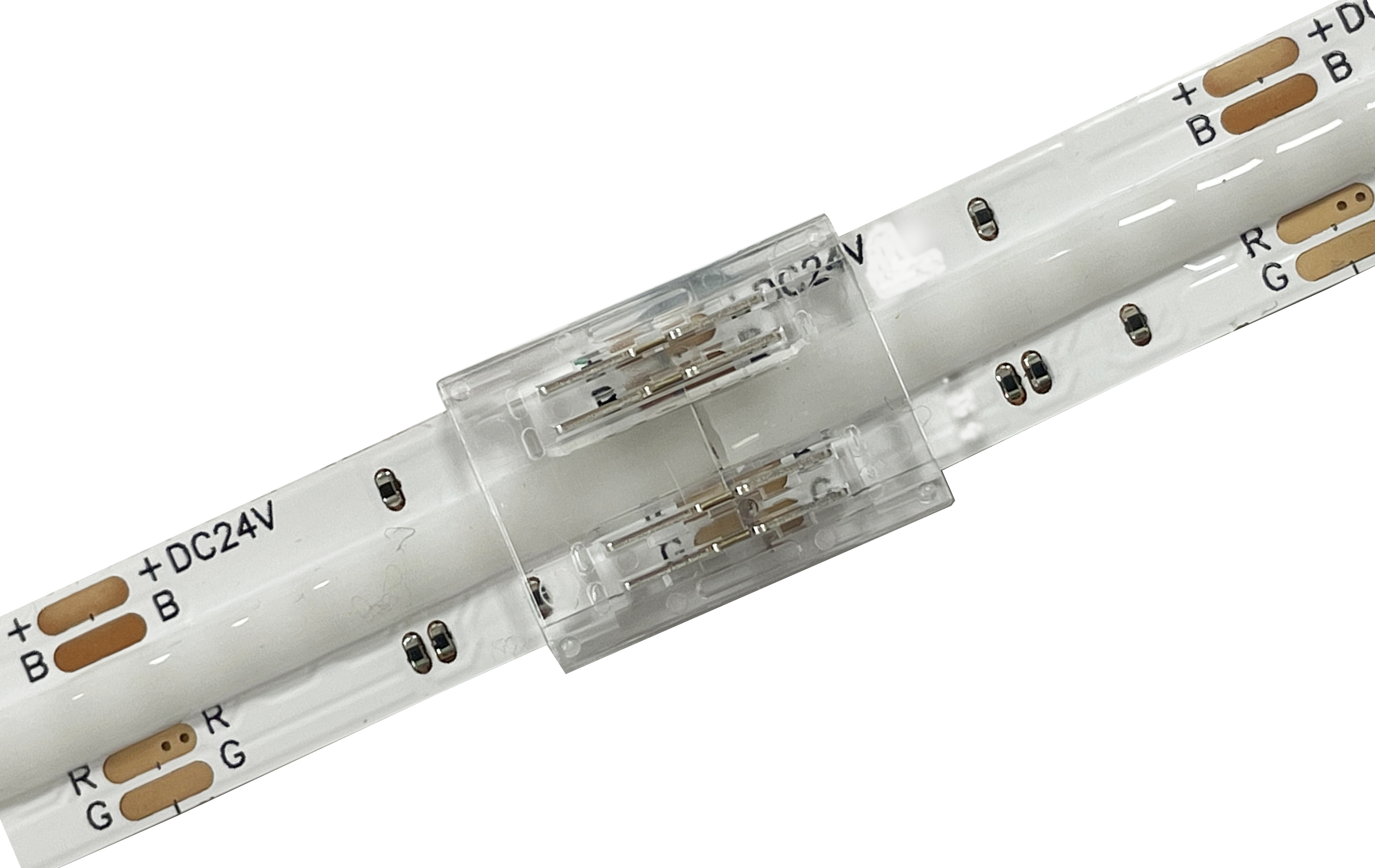 FluxTech - 3Pin / 4Pin CCT / RGB COB LED Strip to Strip Connector for 10mm COB Strip. Pack x 2 Pcs