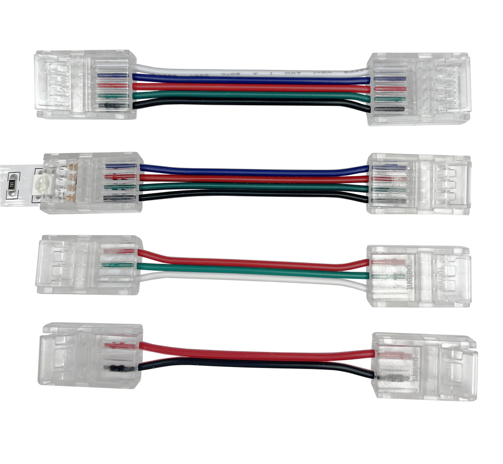 FluxTech - IP20 / IP65 Strip to Wire Crystal Connector for 8/ 10/12mm ...