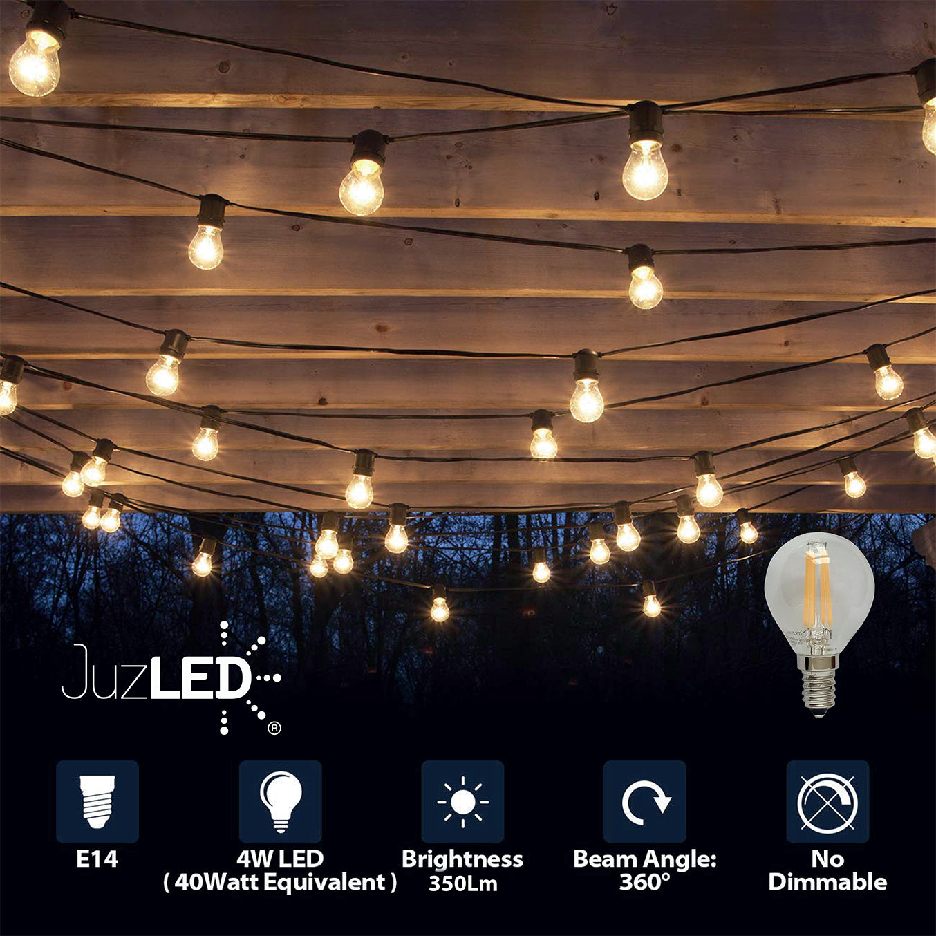 JustLED – 45mm 4W LED Golf Balls Lamp Bulb [Energy Class A++]