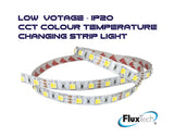 FluxTech - IP20 High Power 2in1 CCT Colour Temperature Changing Strip Light - Low Voltage