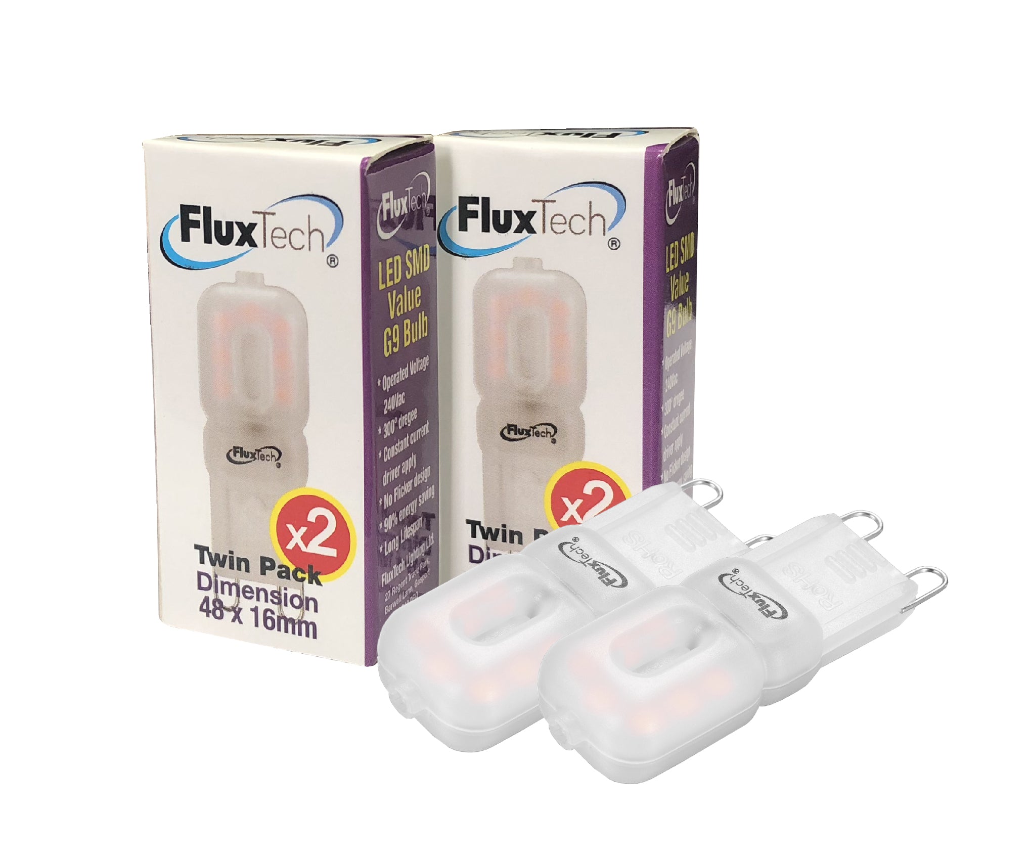 FluxTech - Value Twin Pack G9 LED Bulb